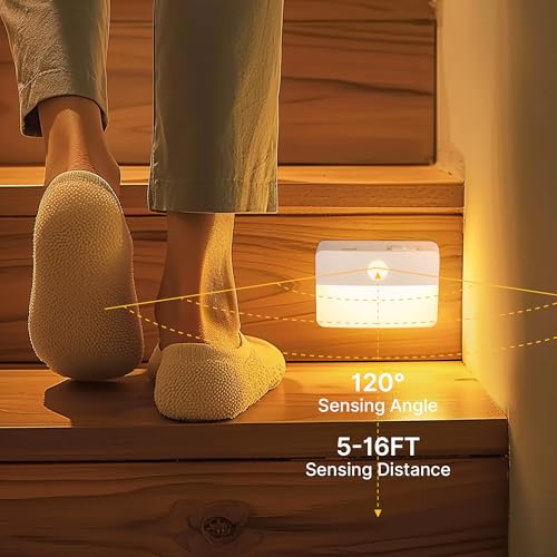 8 Pack Rechargeable Stair Lights for Indoor (8 Count)