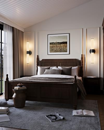 Black Rechargeable Battery Operated Wall Sconces with Remote