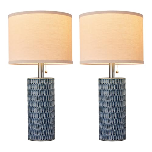 20.5" Modern Ceramic Table Lamps for Bedroom Set of 2 (2 Count)