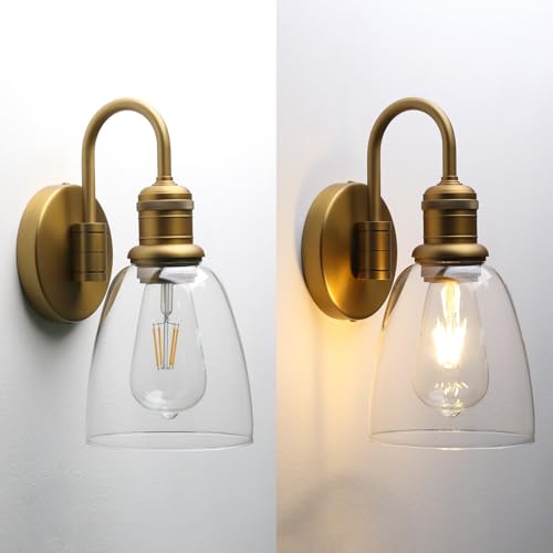 1 Light Brass Modern Vintage Indoor Wall Sconce