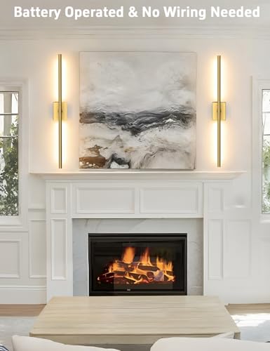 Battery Operated Wall Sconces Set of 2 (2 Count)