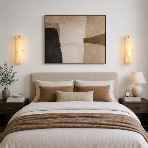 Rectangular Alabaster Wall Sconce 16 Inch