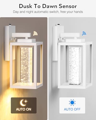 White Exterior Lighting Fixtures Wall Mount for House
