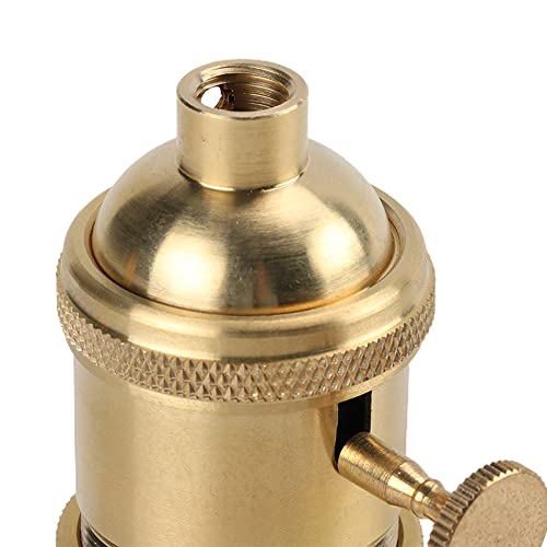 Brass Screw Thread DIY Light Socket Vintage Copper Edison Retro Pendant Lamp Holder for E26 E27 Light Bulbs (2 Count)