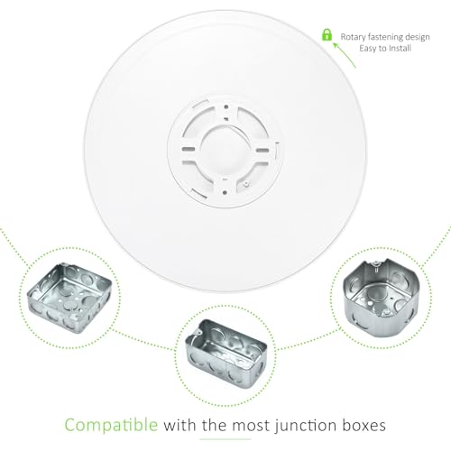 LED Flush Mount Ceiling Light 7in Thin 3CCT White Wired