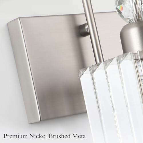 Brushed Nickel Vanity Light for Bathroom Crystal 3