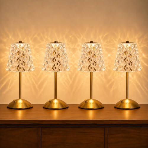 4 Pack Rechargeable Cordless Table Lamp (4 Count)