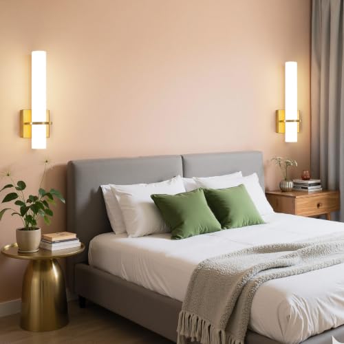 Battery Operated Gold Wall Sconces (2 Count)