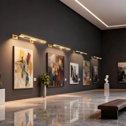 30 inch Picture Lights for Wall Hardwired Brass Picture Light