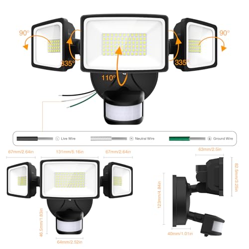 Motion Sensor Outdoor Lights (3 Count)