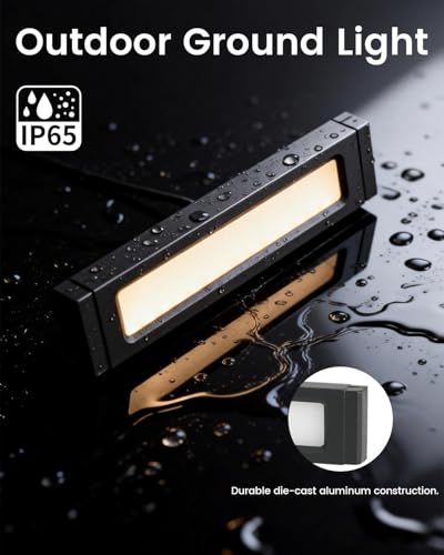 1 Pack 6.5" LED Outdoor Step Lights 3000K Low Voltage Stair Lights