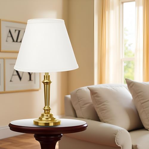 32630A Transitional Empire Shape Spider Construction Lamp Shade in Bone White