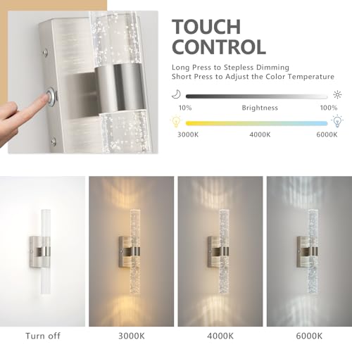 Battery Operated Wall Sconces Set of 2 (2 Count)
