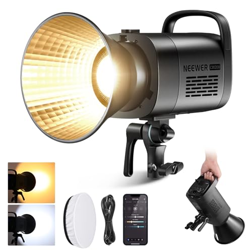 CB120B 120W LED Video Light with 2.4G&APP Control COB Bi Color 2700K
