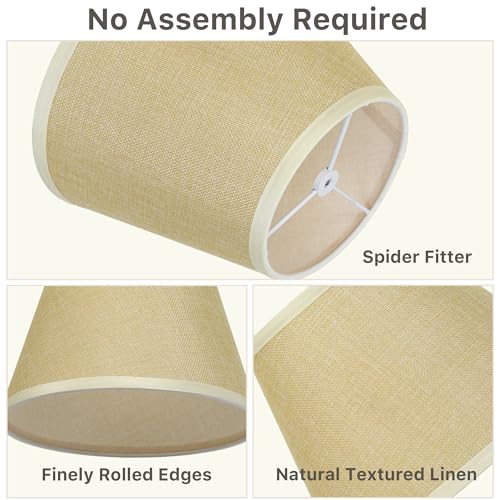 Khaki Empire Lamp Shades Set of 2