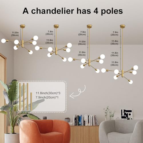 Chandeliers for Dining Room Gold 6Light Modern Kitchen Chandelier