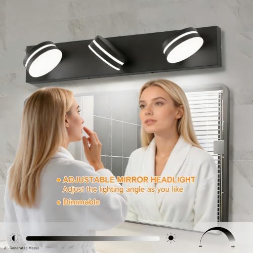 3 Light Bathroom Vanity Light Over Mirror