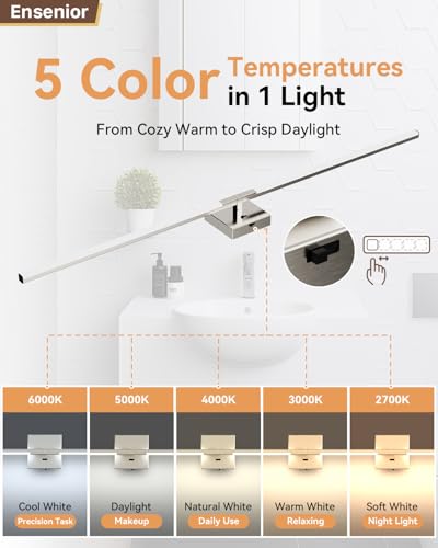 48" Brushed Nickel Modern Bathroom Vanity Lights