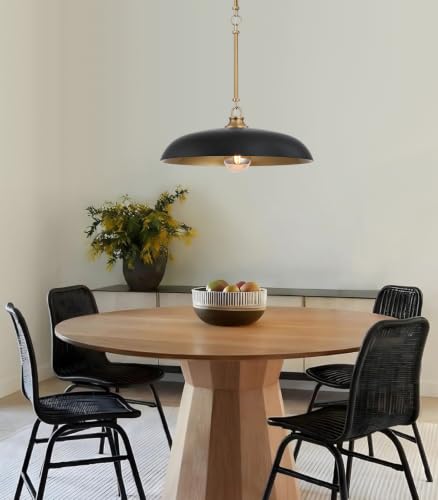 18'' Pendant Light Black Gold Dome E26 Dining Bedroom