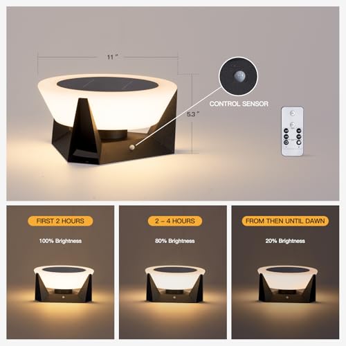11" Solar Post Lights Outdoor