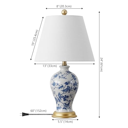 Grace 24" French Country Floral Urn Ceramic Lamp