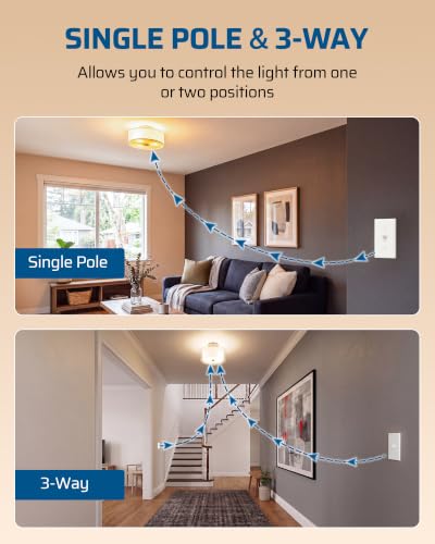 5 Pack Toggle Dimmer Light Switch (5 Count)