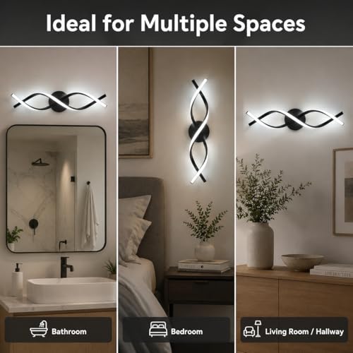 Modern Black LED Vanity Lighting
