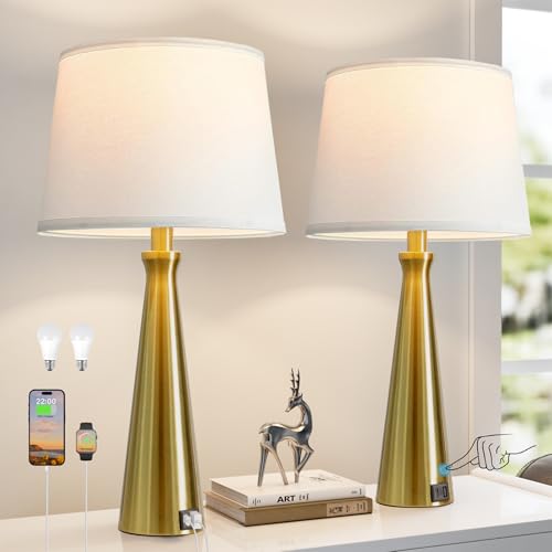 Modern Touch Lamps for Nightstand (2 Count)