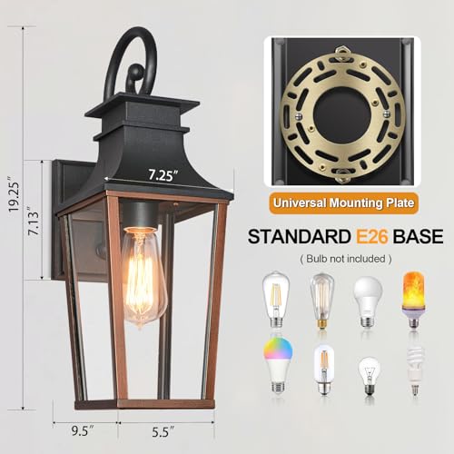 ALVIME 19 Inch Bronze Outdoor Wall Lights