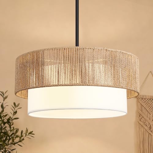 9" 52" Height Adjustable Farmhouse Chandelier Light Fixture