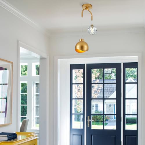 2 Light Modern Pendant Light with Crystal Accent