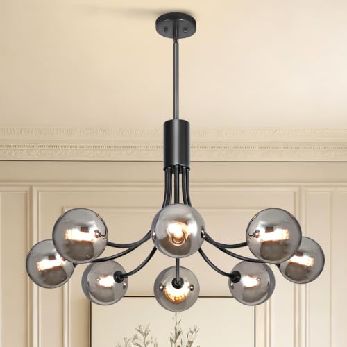Mid Century Chandelier Modern Sputnik Light Fixture for Dining Room 32''