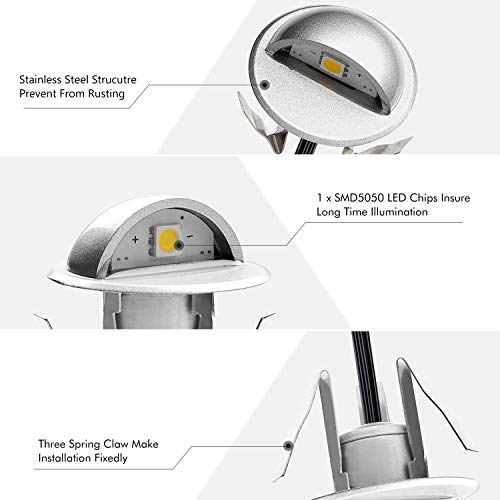 20 Pack LED Stair Lights Kit Outdoor 1 (20 Count)