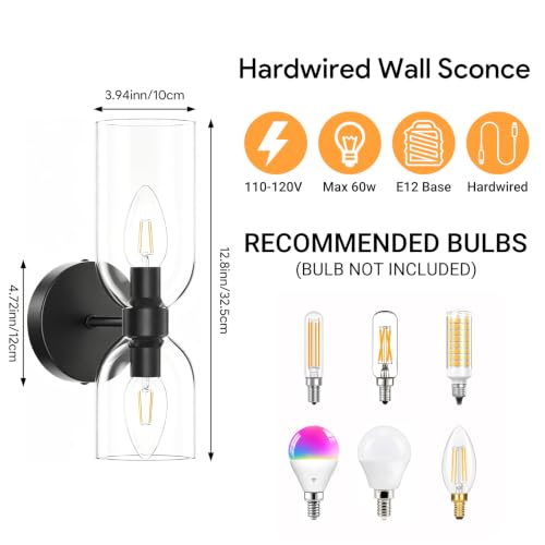 Black Wall Sconces Set of Two (2 Count)