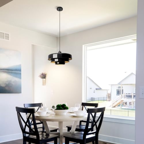 Mid Century Modern Black Pendant Light