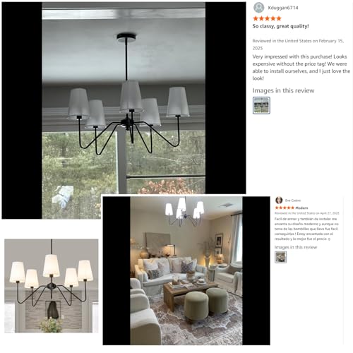 Modern Black Chandelier for Dining Room