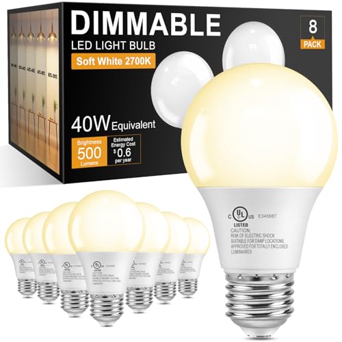 Dimmable LED Light Bulbs 40W Eq (8 Count)