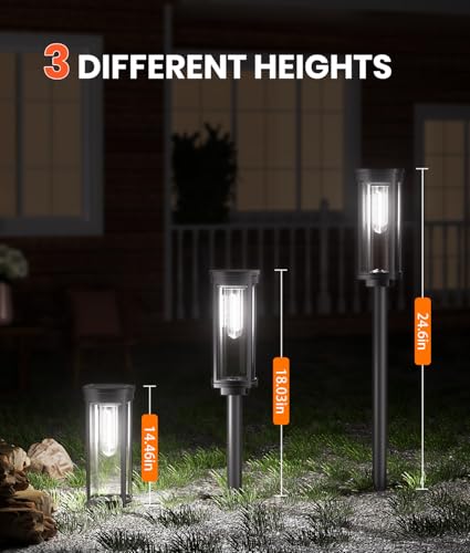 4 Pack Solar Pathway Lights Outdoor (4 Count)