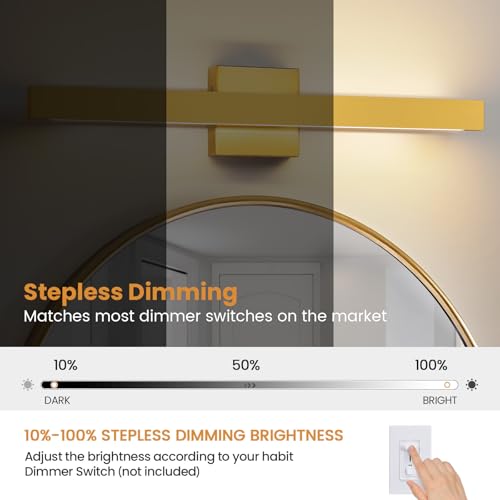 Gold Bathroom Vanity Light