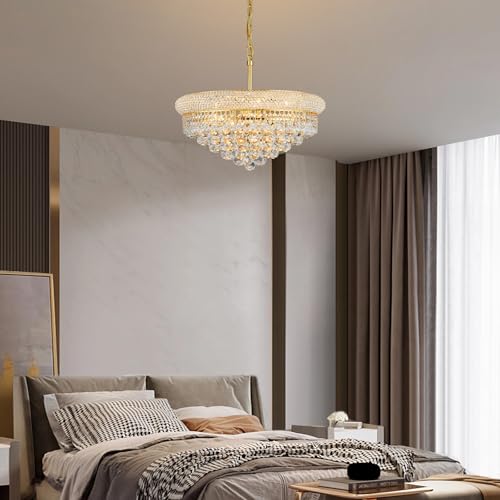 Gold Crystal Chandeliers for Dining Room