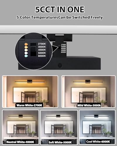 Modern LED Bathroom Vanity Light Over Mirror