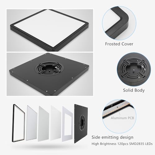 12Inch 24W Square LED Ceiling Light Fixtures Flush Mount