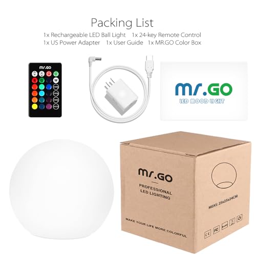10 in RGB LED Ball Light