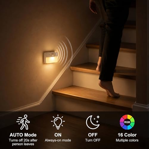 3 Pack Rechargeable Motion Sensor Stair Lights for Indoor (3 Count)