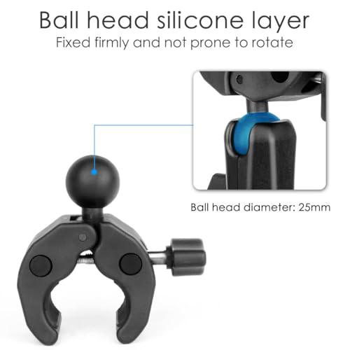 Double Super Clamp Camera Mount Umbrella Clamp for Chair (2 Count)