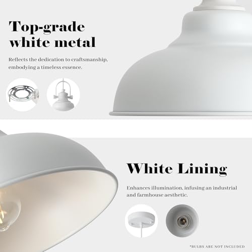 White Pendant Lights Kitchen Island (2 Count)