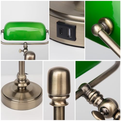 Green Bankers Desk Lamp