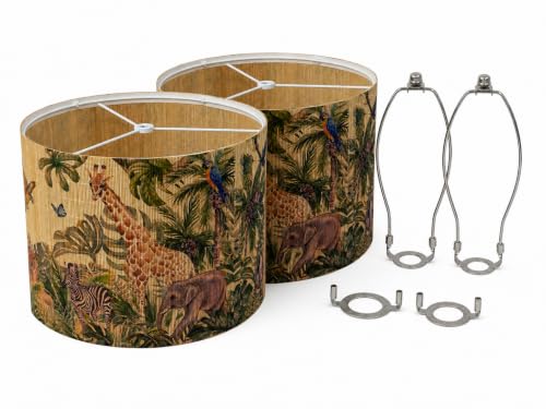 2‑Pack Bamboo‑Style Giraffe Lampshades