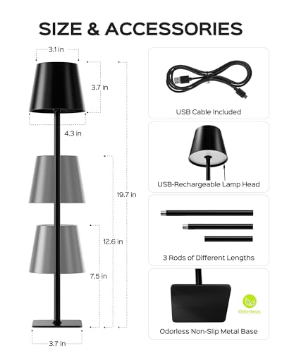 Cordless Table Lamps Rechargeable (2 Count)