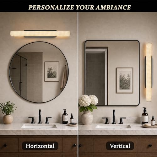 Alabaster Wall Sconce Black